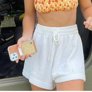 Grey bandit white shorts